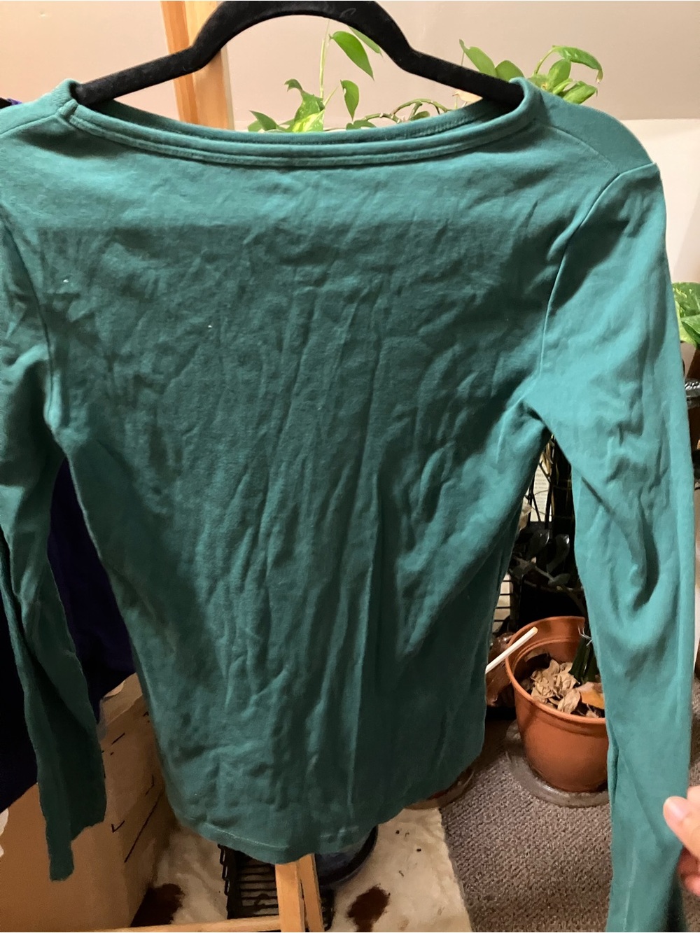 Emerald green cotton t-shirt - like new, size S